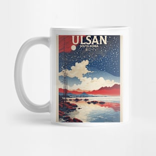 Ulsan South Korea Starry Night Travel Tourism Retro Vintage Mug